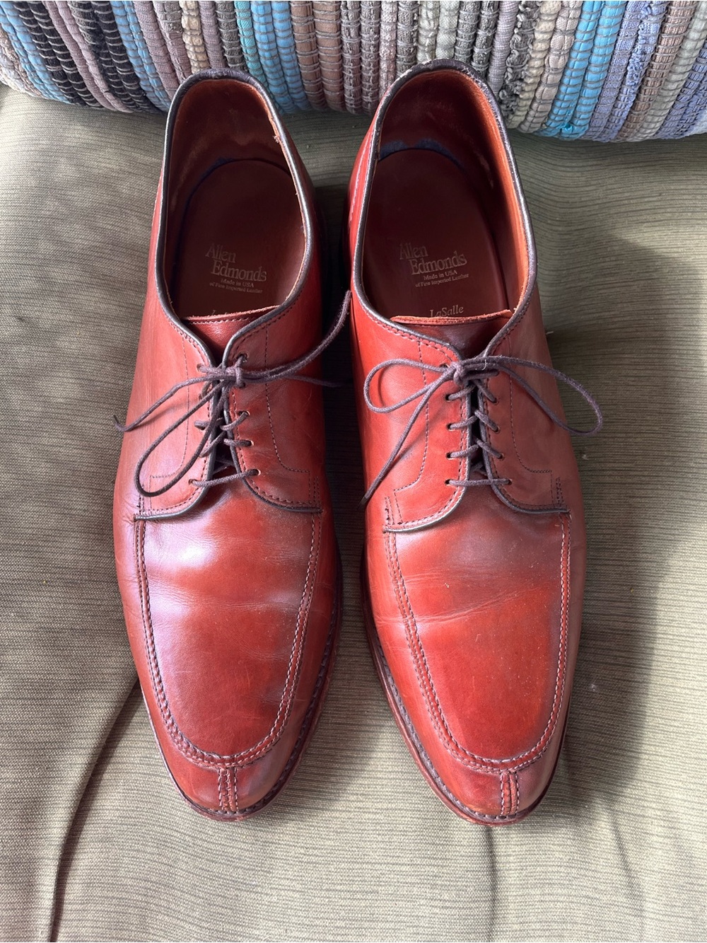 Allen Edmonds Chili Leather Brown Split men’s shoes - Picture 2 of 6